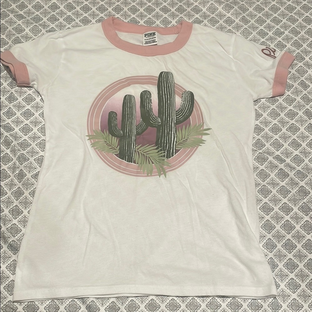Pink- Cactus Graphic T-Shirt